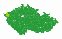 Mapa v území ČR